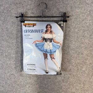 Spooktacular Creations Oktoberfest Costume Women's Blue Dress & Socks M